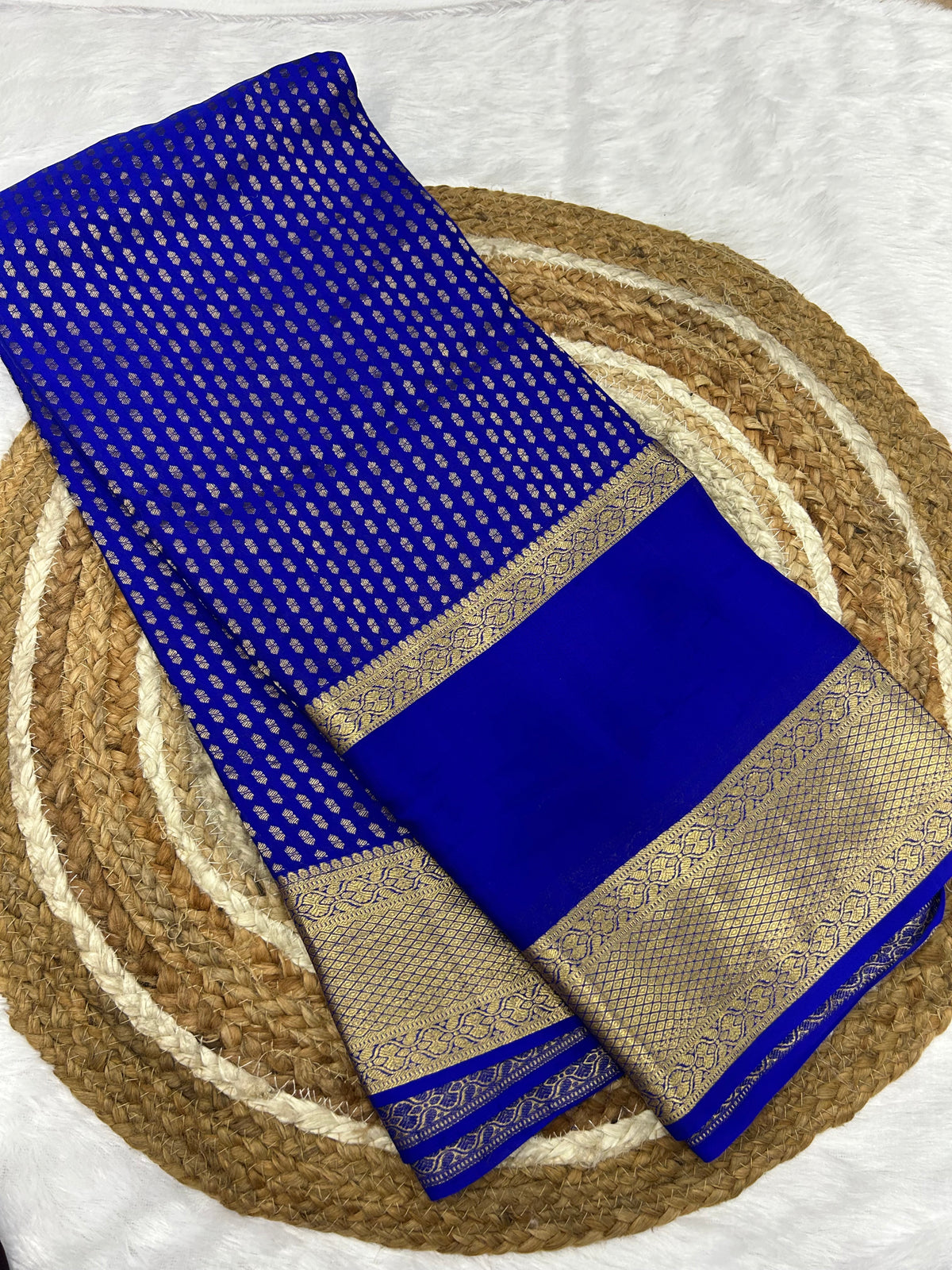 Mysore silk self bentex border
