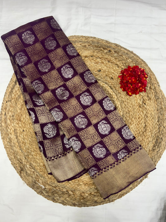 Banarasi brocade Mysore silk