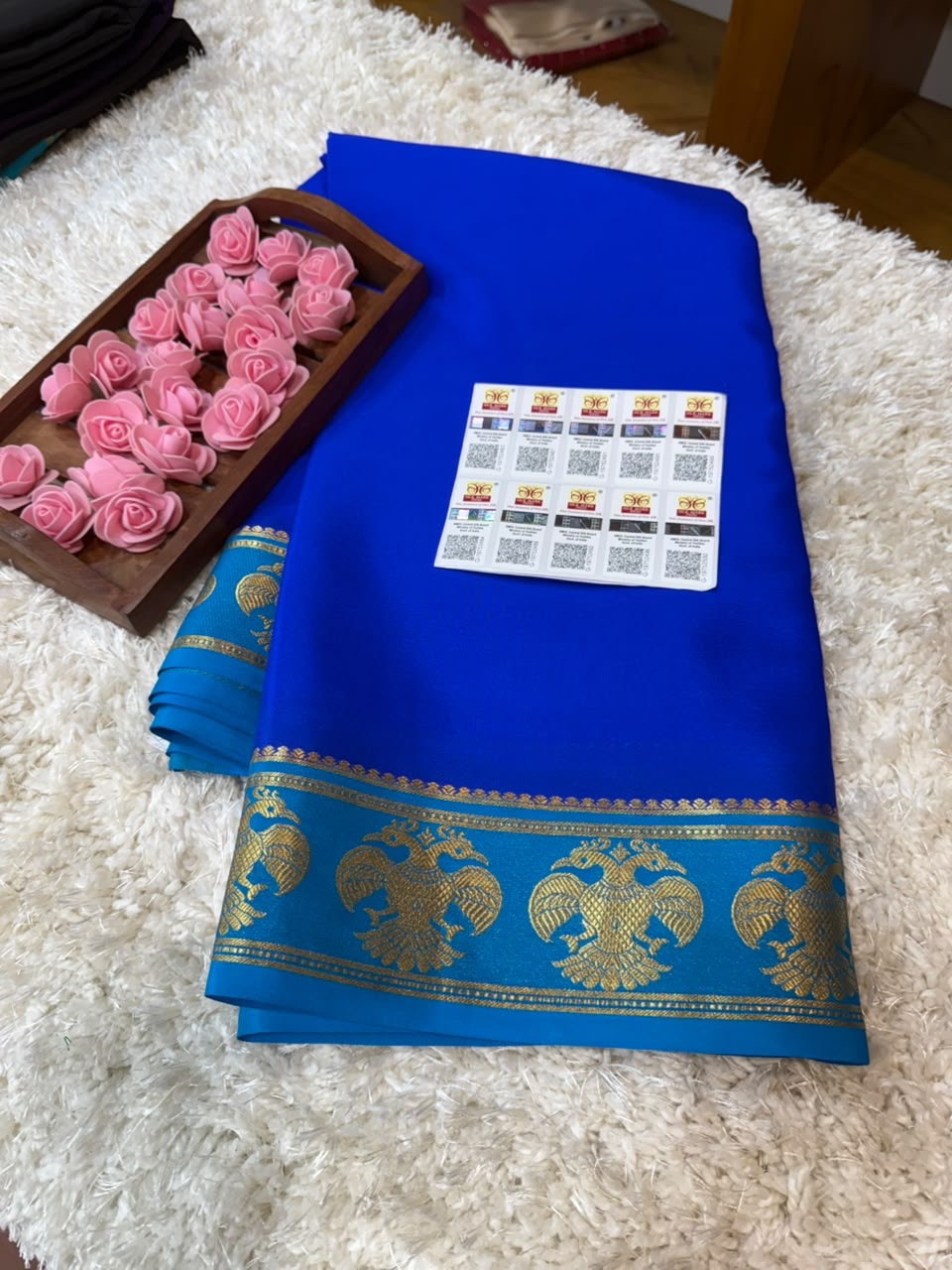 Mysore silk sarees contrast pattern