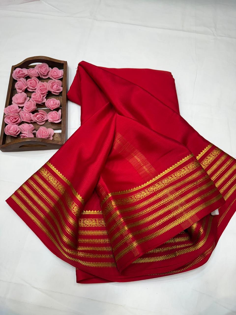Mysore silk sarees self pattern
