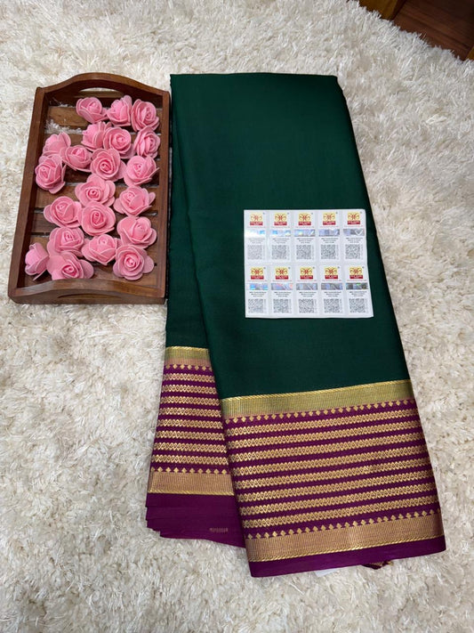 Mysore silk sarees light weight pattern