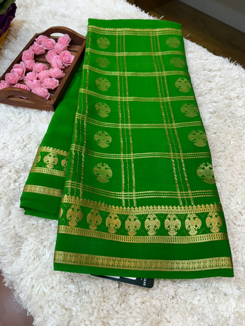 Mysore silk sarees self pattern