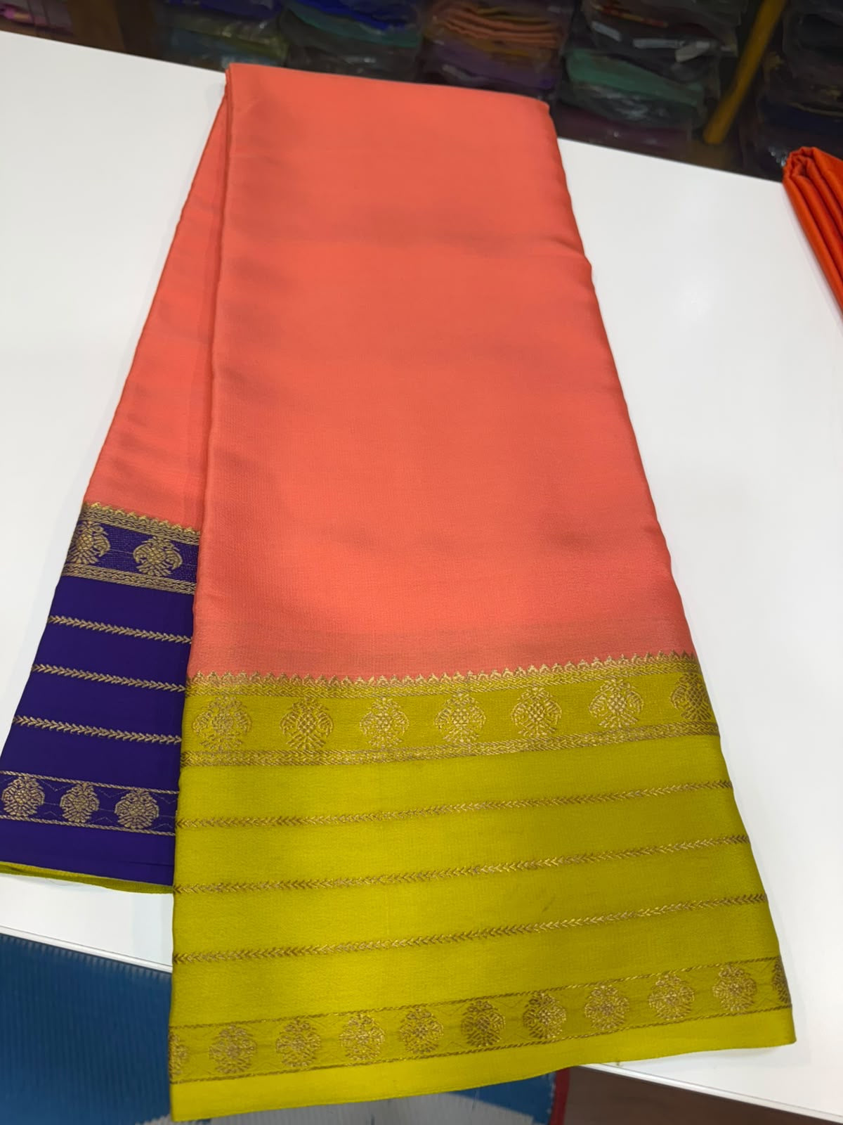 Mysore silk sarees 3D pattern