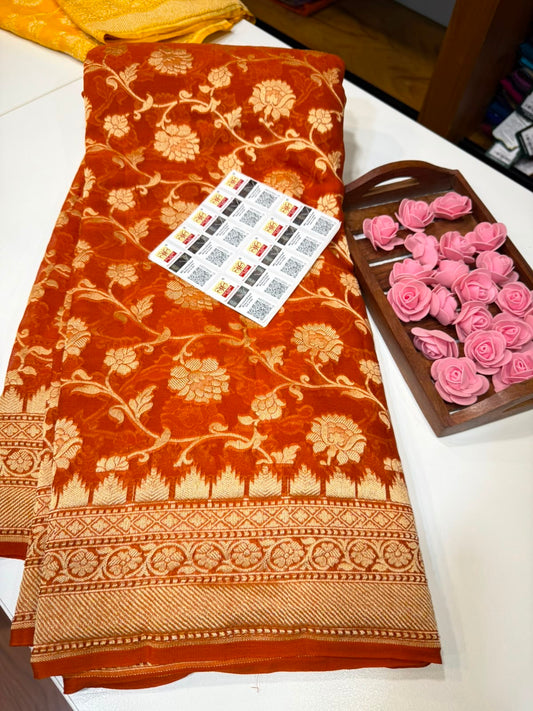 Khaddi Georgette sarees
