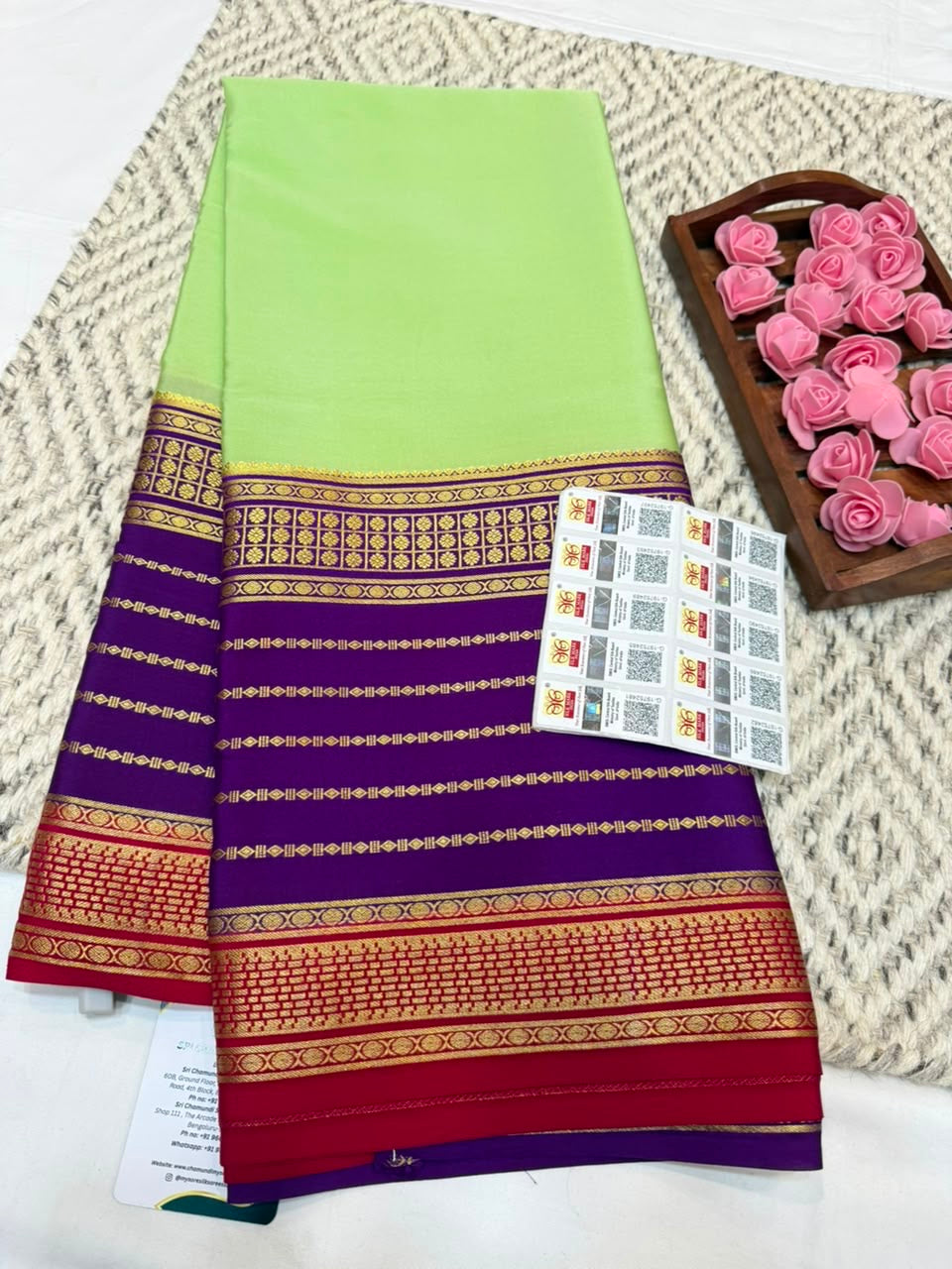 Mysore silk sarees 3D pattern