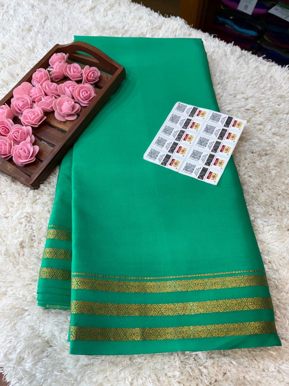 Mysore silk sarees self pattern