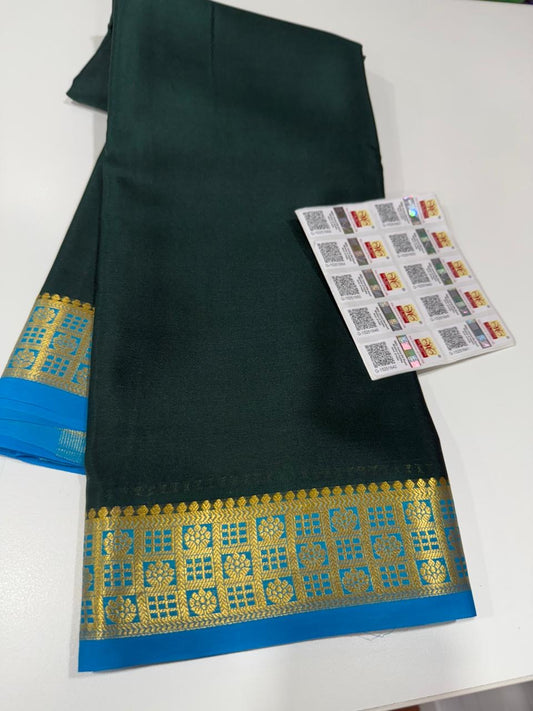 Mysore silk sarees light weight pattern