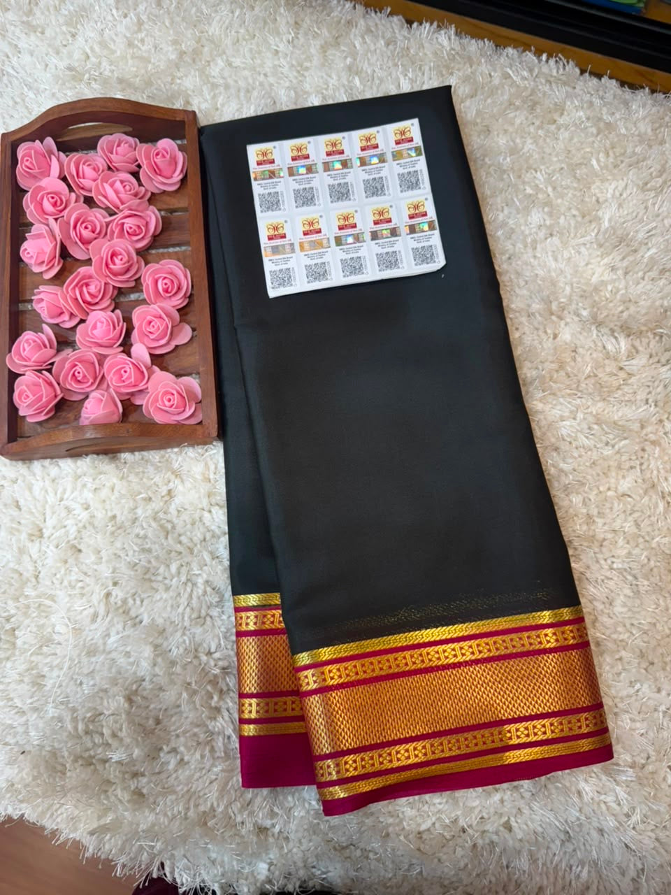 Mysore silk sarees light weight pattern