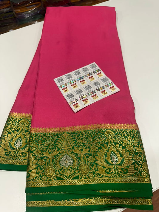 Exclusive pattern mysore silk sarees with elegant color