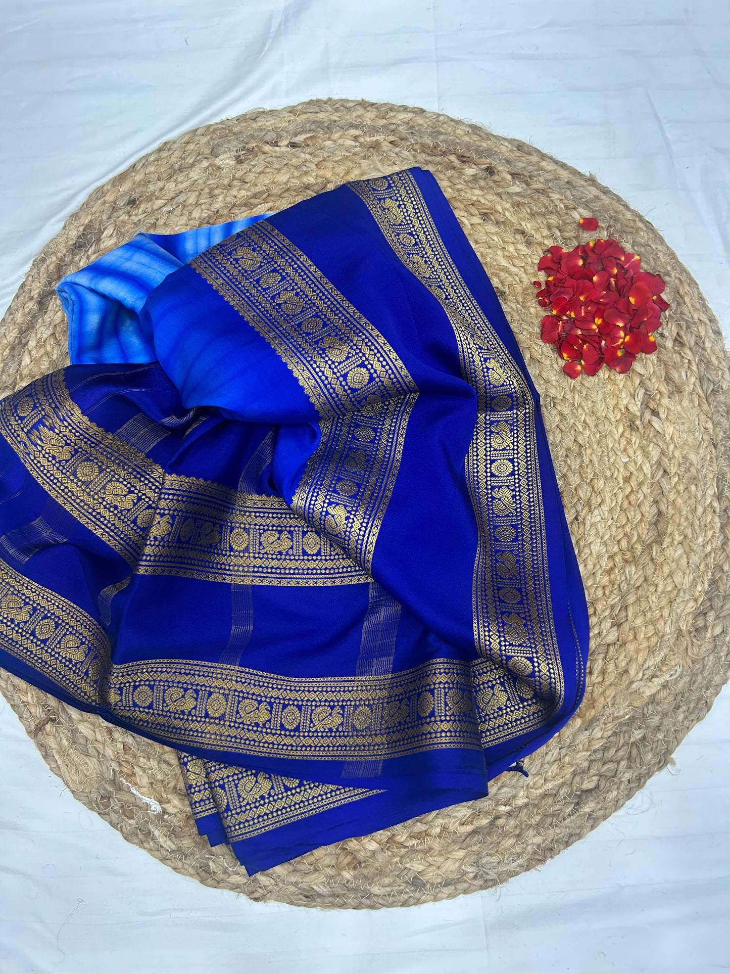 Mysore silk contrast