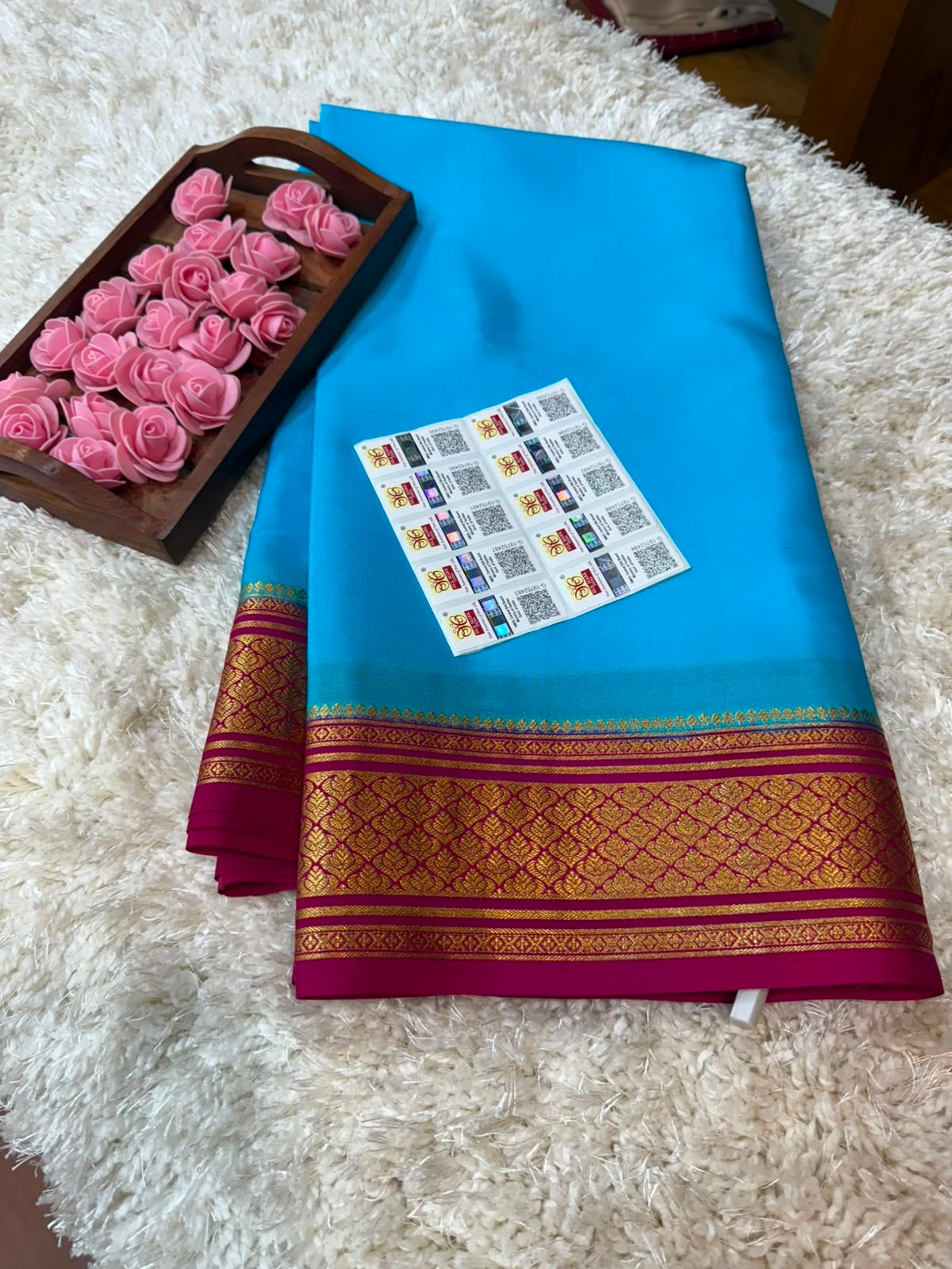 Mysore silk sarees contrast pattern