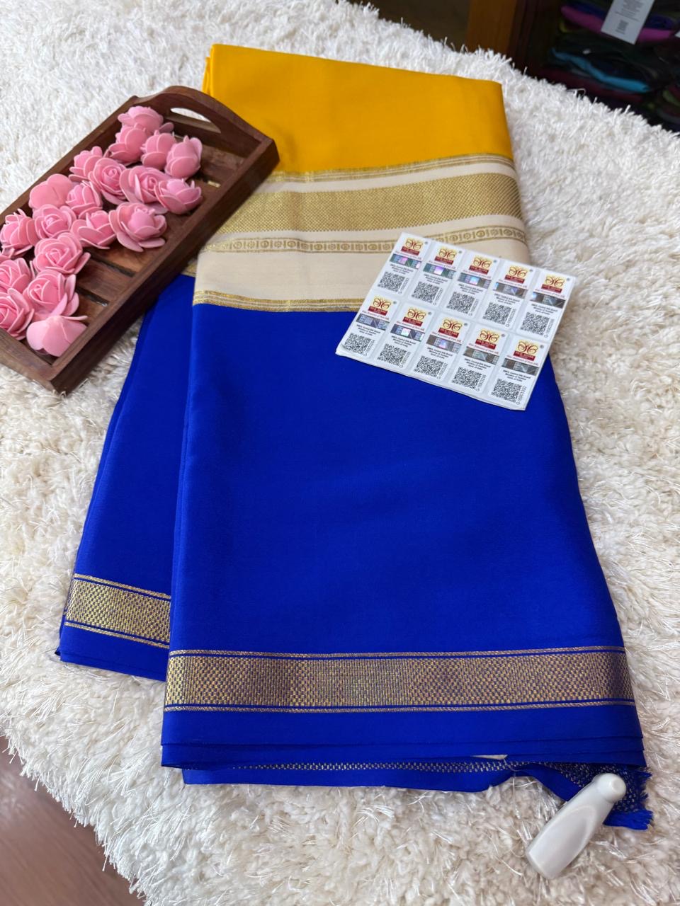 Mysore silk sarees 3D pattern
