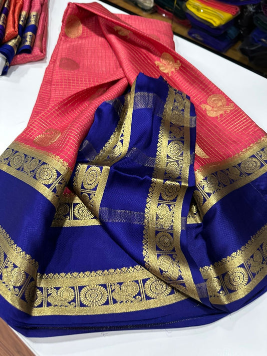 All over saree more zari consumption with beautiful color combination