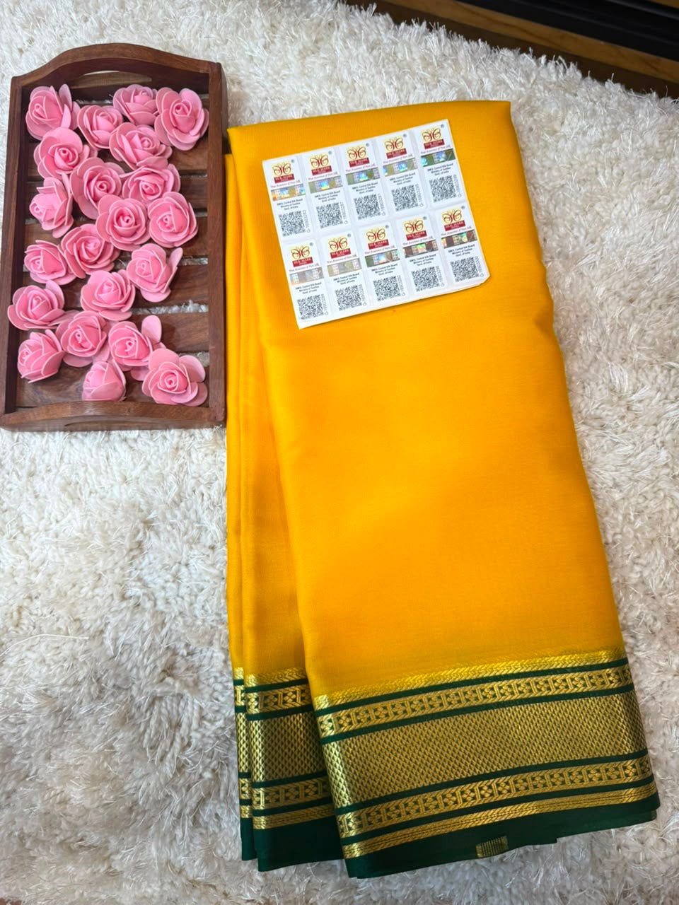 Mysore silk sarees light weight pattern