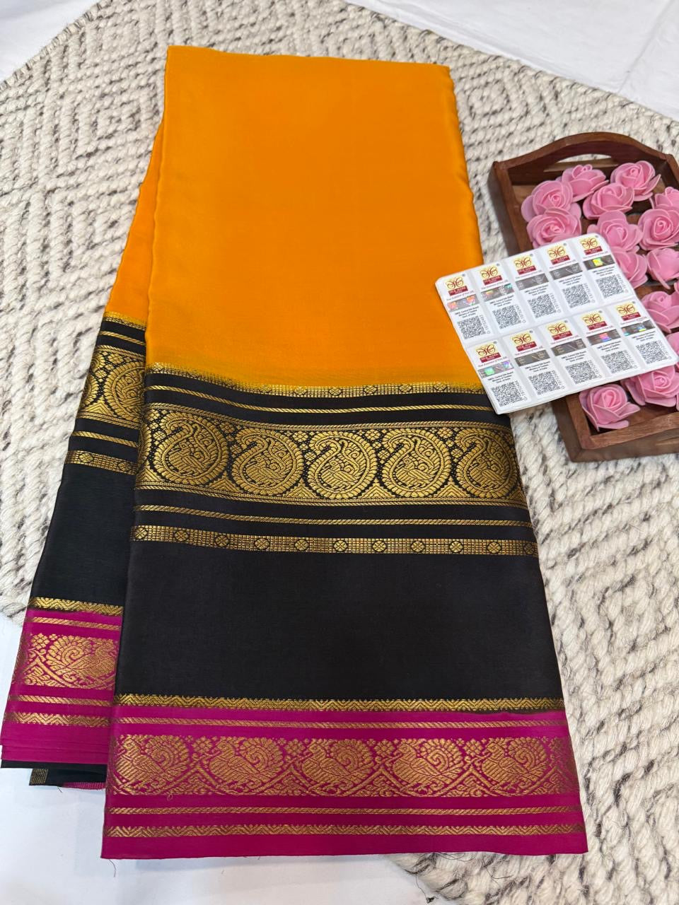 Mysore silk sarees 3D pattern