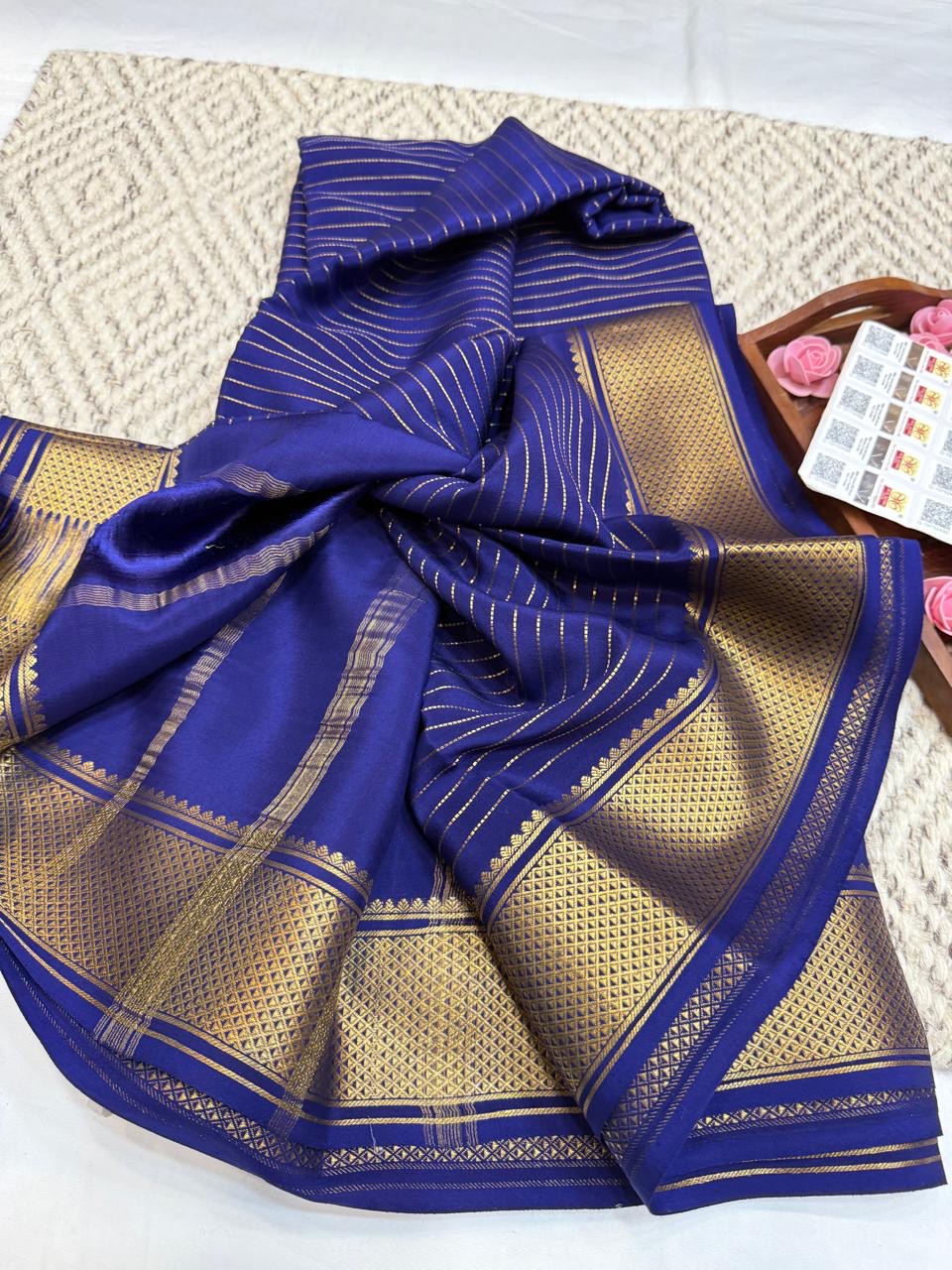 Mysore silk sarees self pattern