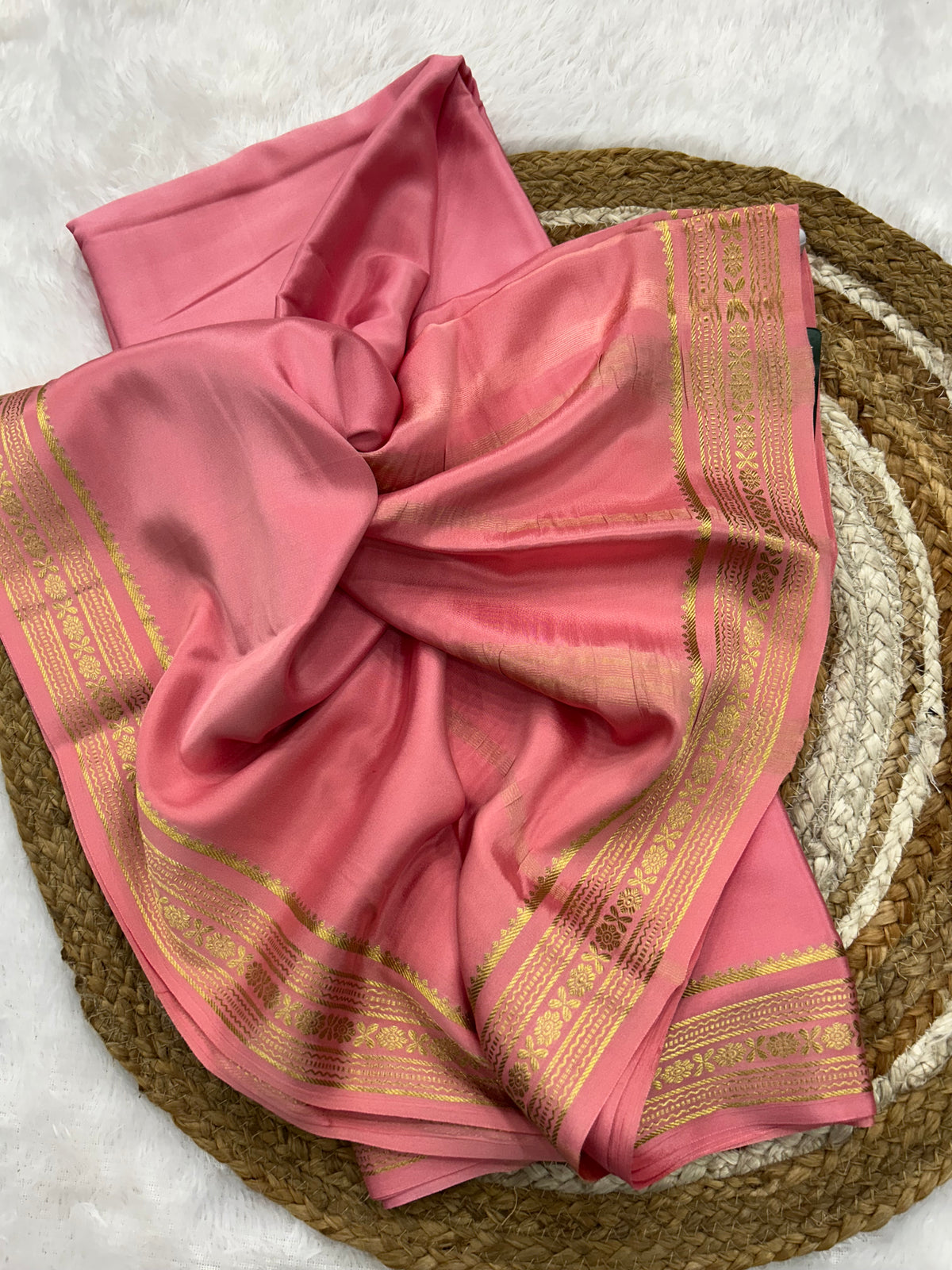 Mysore silk floral border