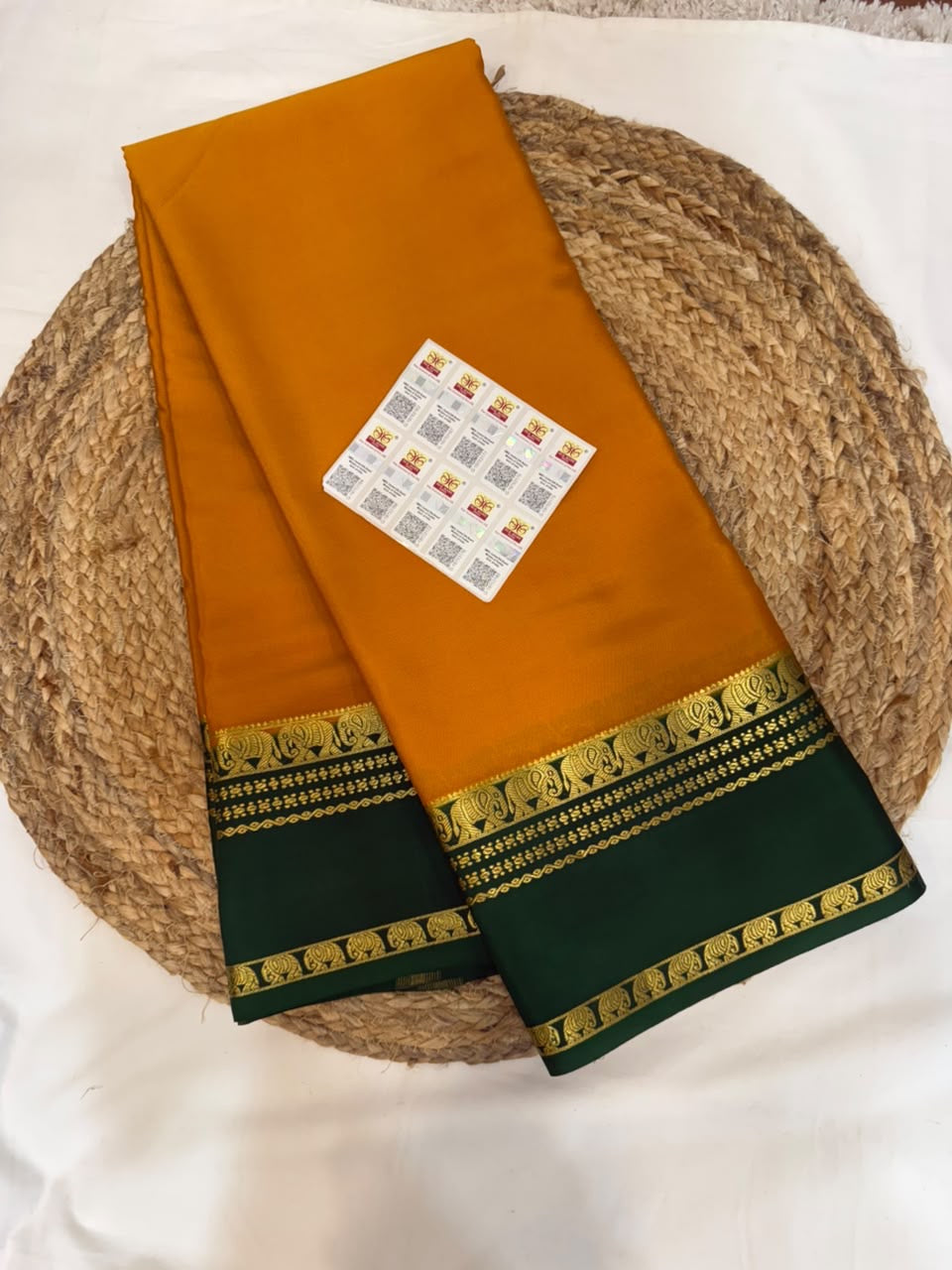 Mysore silk sarees contrast pattern