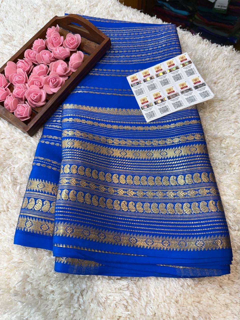 Mysore silk sarees self pattern