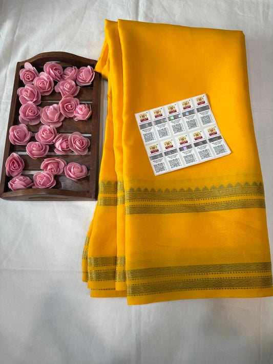Mysore silk sarees self pattern