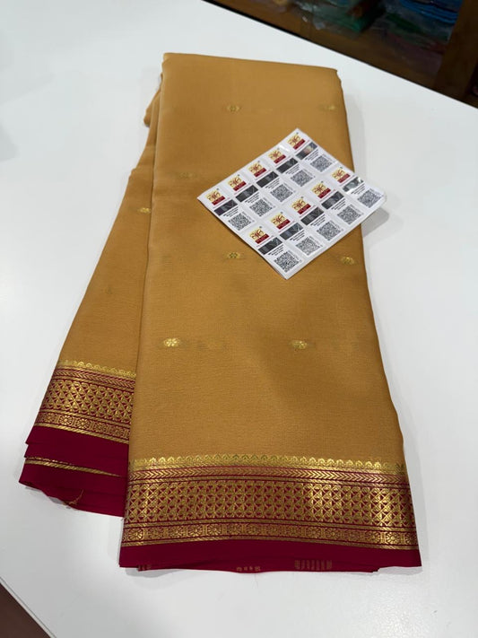 Mysore silk saree light weight pattern