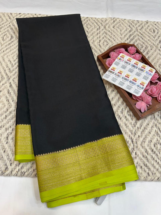 Mysore silk sarees contrast pattern