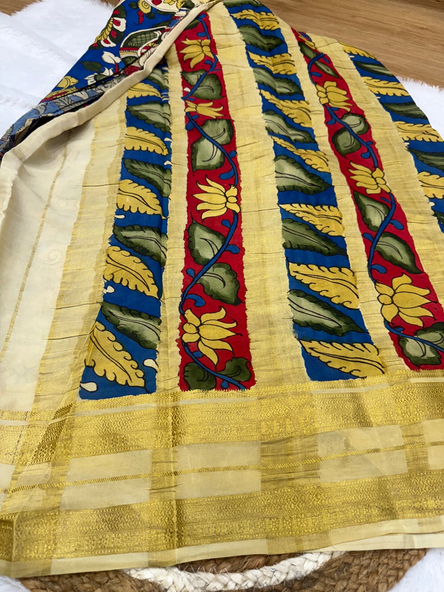 Pen Kalamkari Mysore silk
