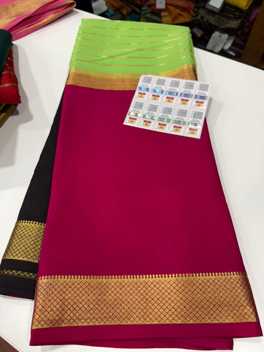 Mysore silk Saress with beautiful colors combination