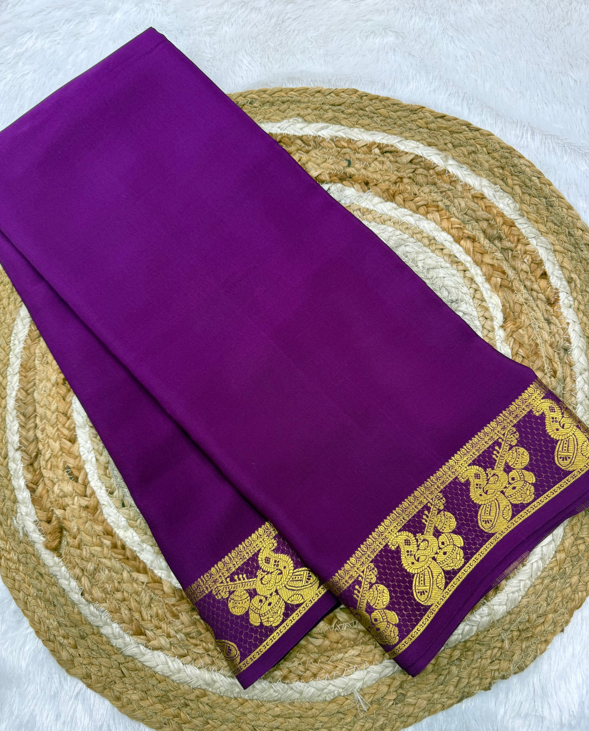 Mysore silk self border