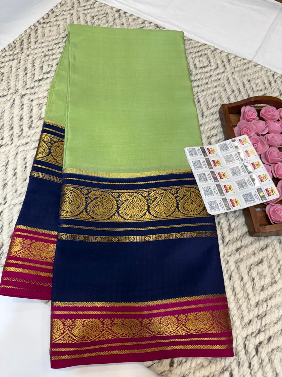 Mysore silk sarees 3D pattern