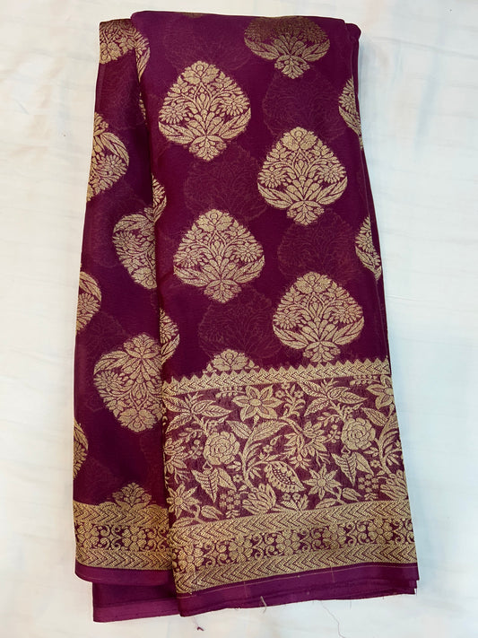 Brocade Mysore silk
