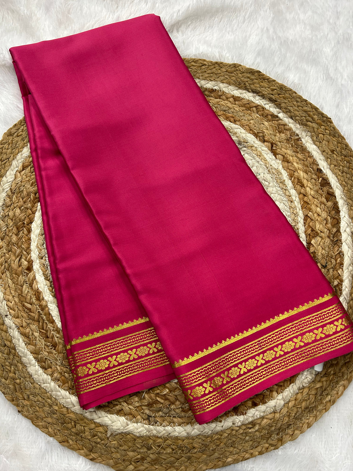 Mysore silk floral border