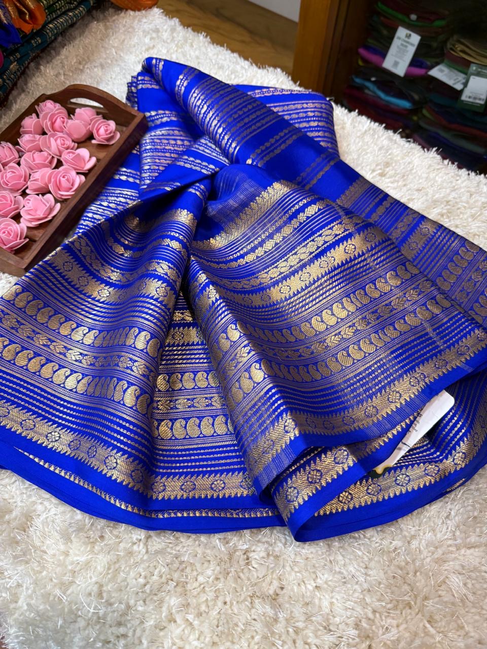 Mysore silk sarees self pattern