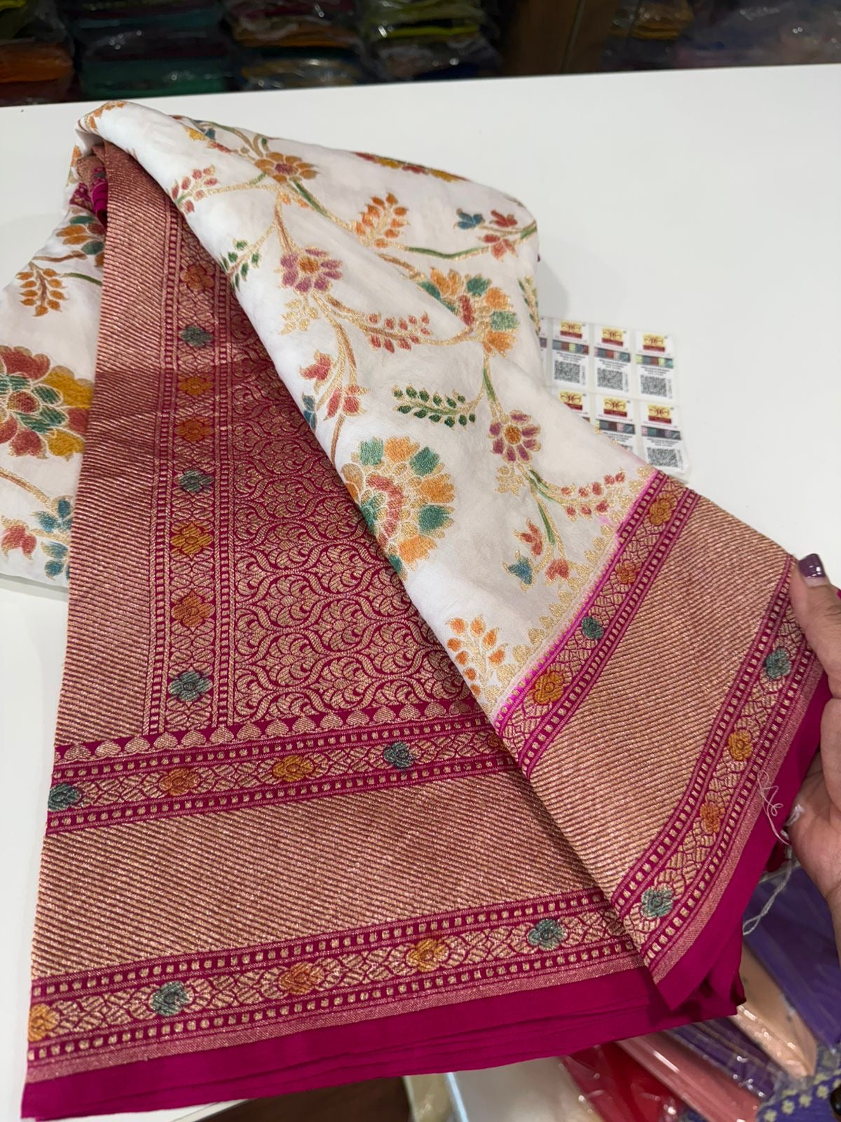Pure Banarasi moonga silk sarees