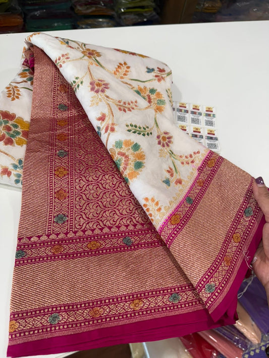 Pure Banarasi moonga silk sarees