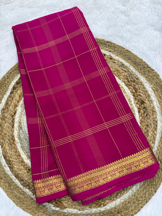 Mysore silk self checks
