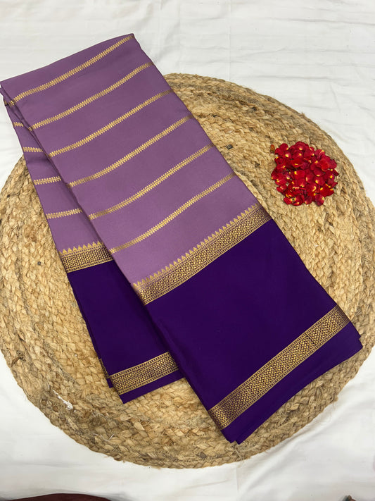 Mysore silk contrast