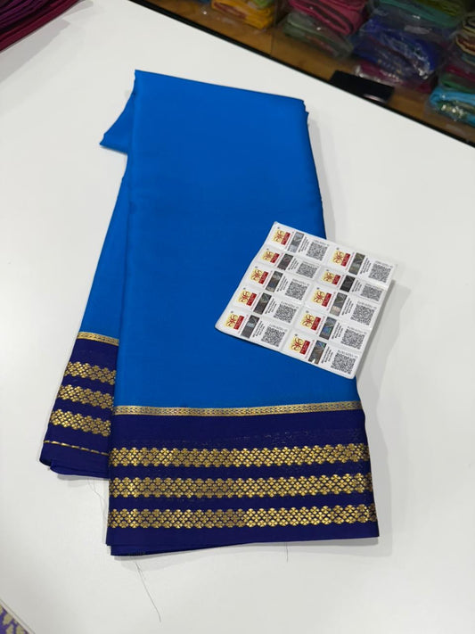 Mysore silk sarees contrast pattern