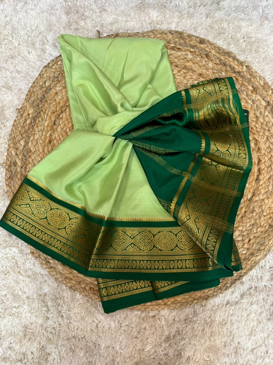 Mysore silk sarees contrast pattern