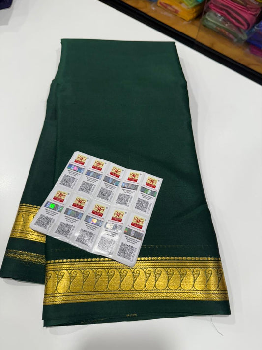 Mysore silk sarees self pattern