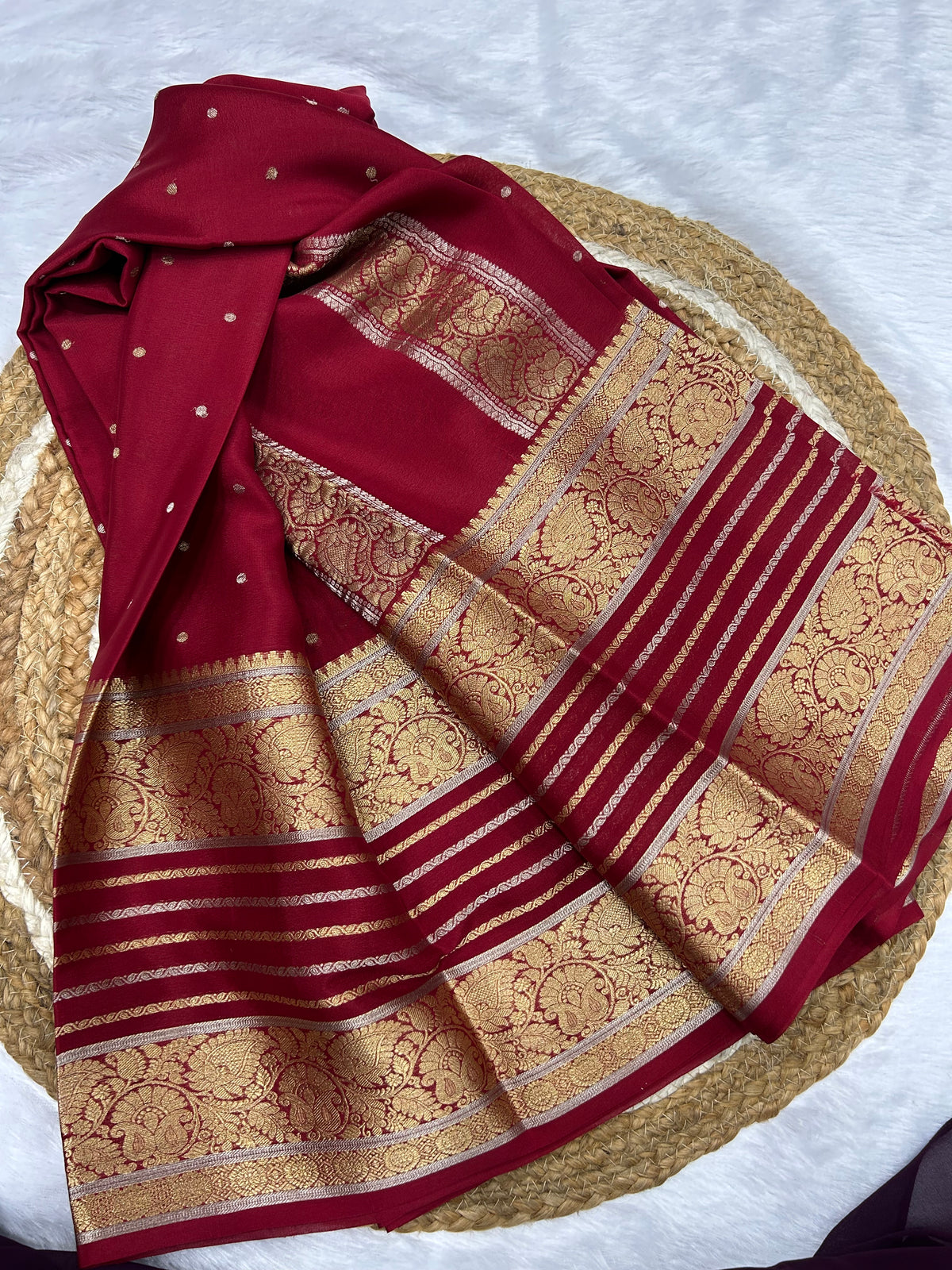 Mysore silk self butta