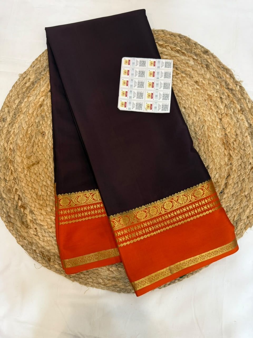Mysore silk sarees contrast pattern