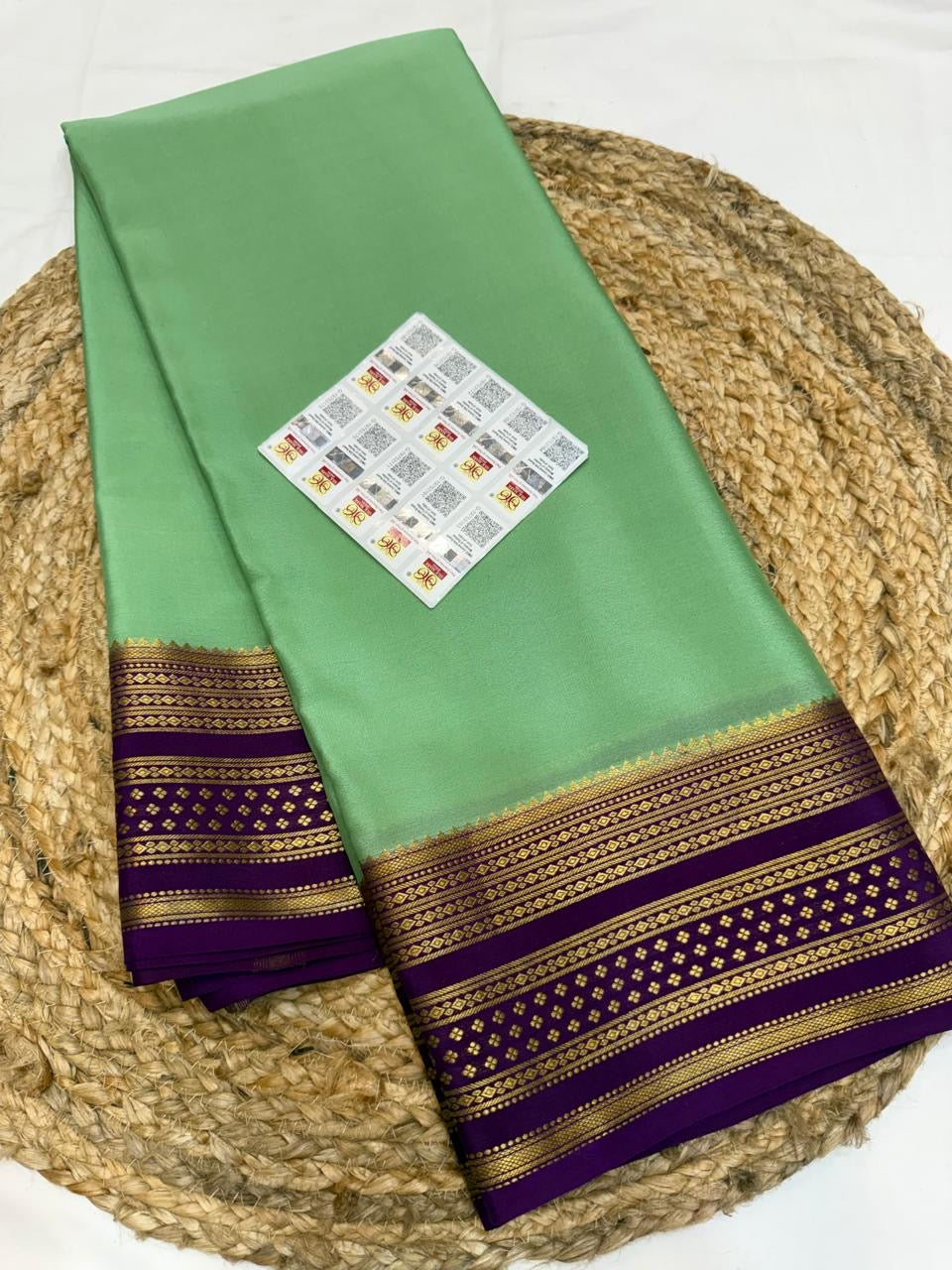 Mysore silk sarees contrast pattern