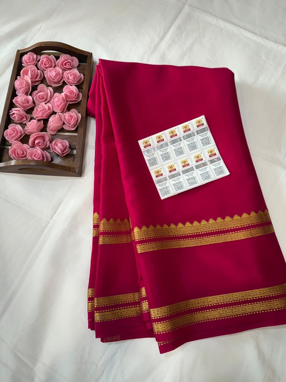 Mysore silk sarees self pattern
