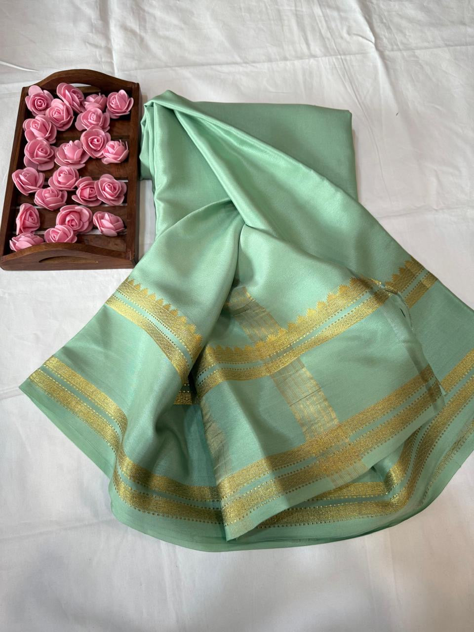 Mysore silk sarees self pattern
