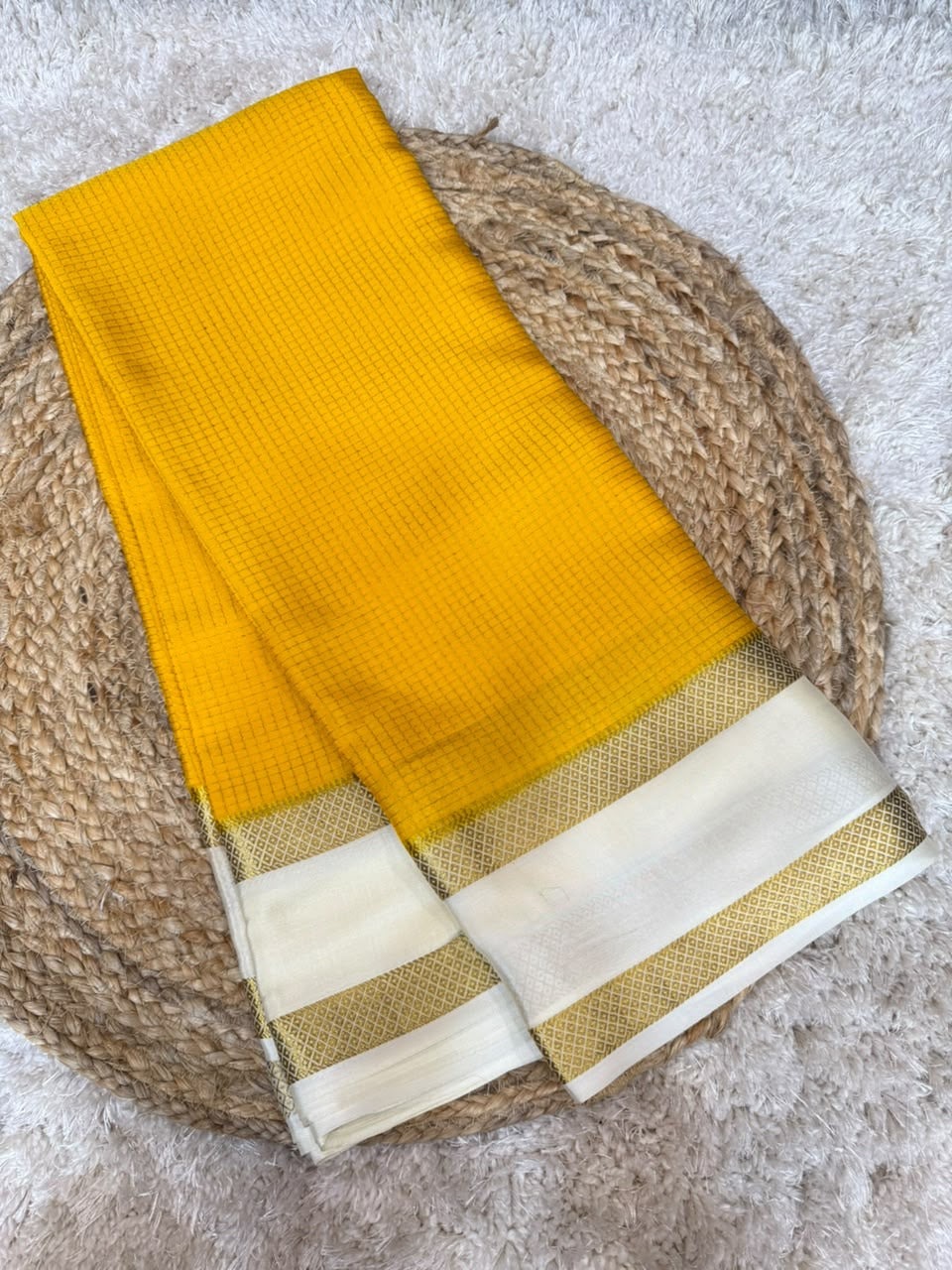 Mysore silk sarees checks pattern