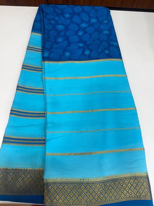 2D Shibori Pattern Mysore silk sarees