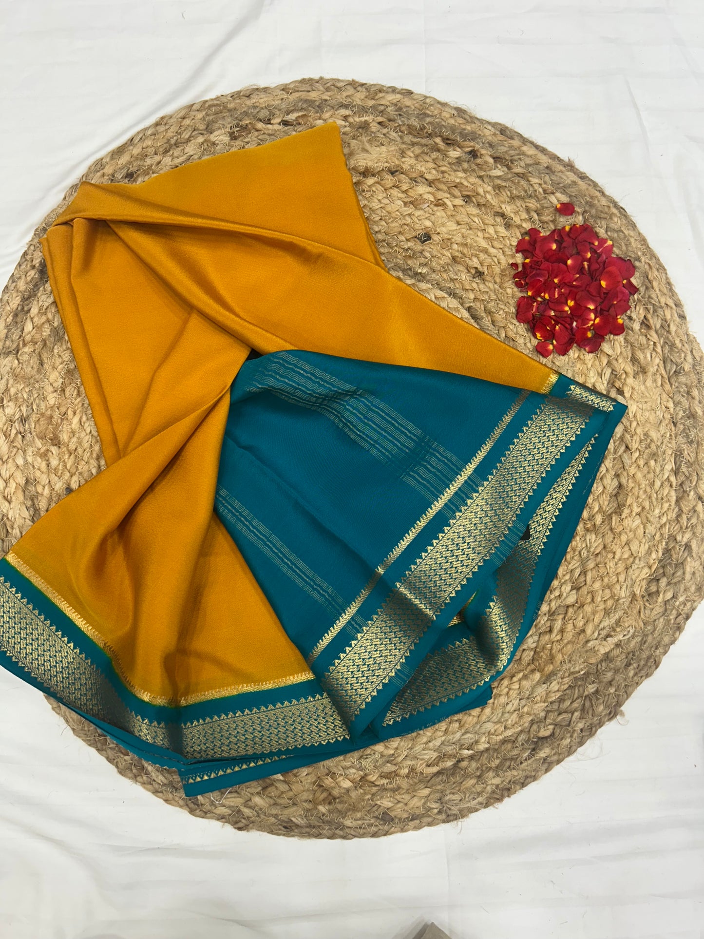 Mysore silk contrast