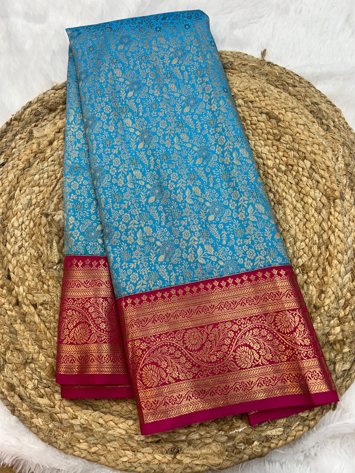 Semi silk floral butta Saree