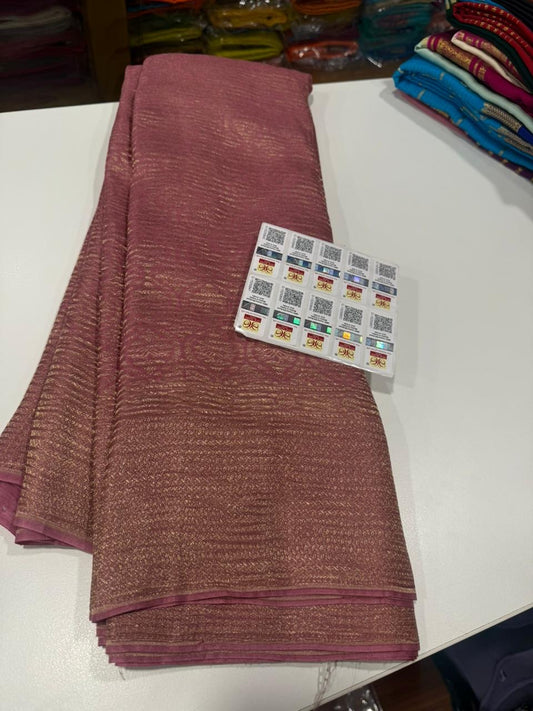 Mysore silk sarees with Beautiful Silk brocade fabric with zari